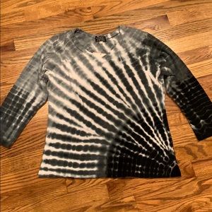 Black gray cotton stretch top